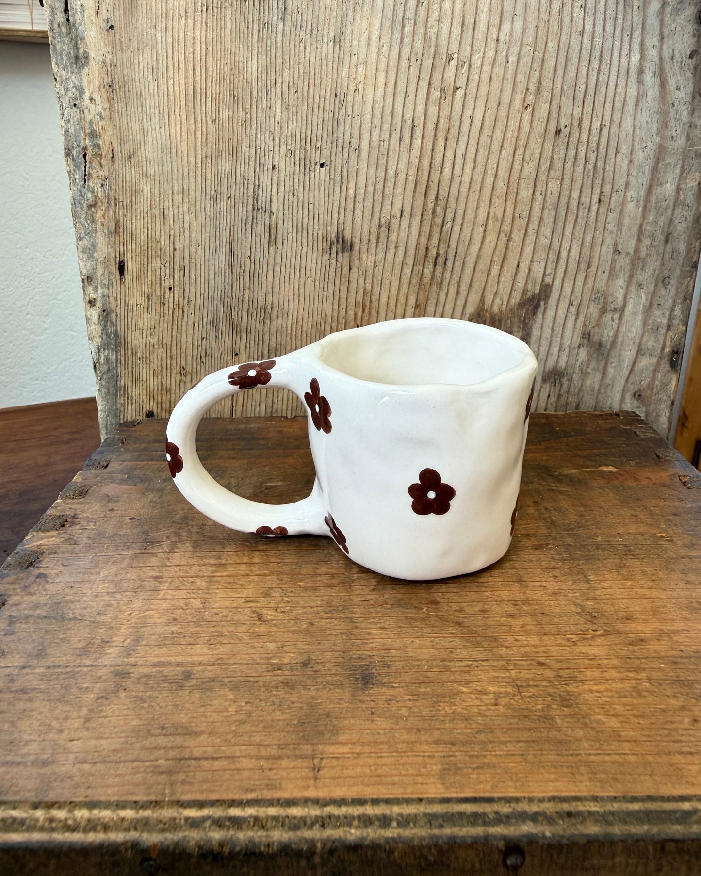 MINI MUG FIORI MARRONI
