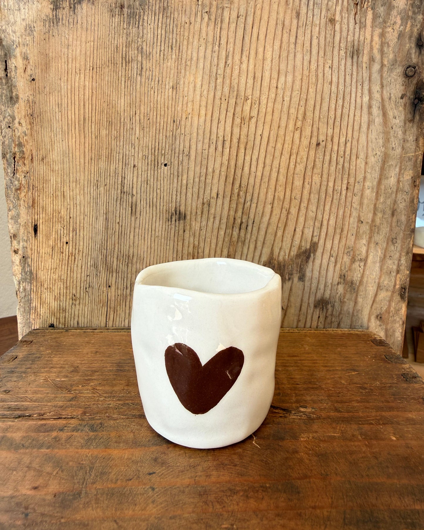 TAZZINA DA CAFFE' CUORE MARRONE