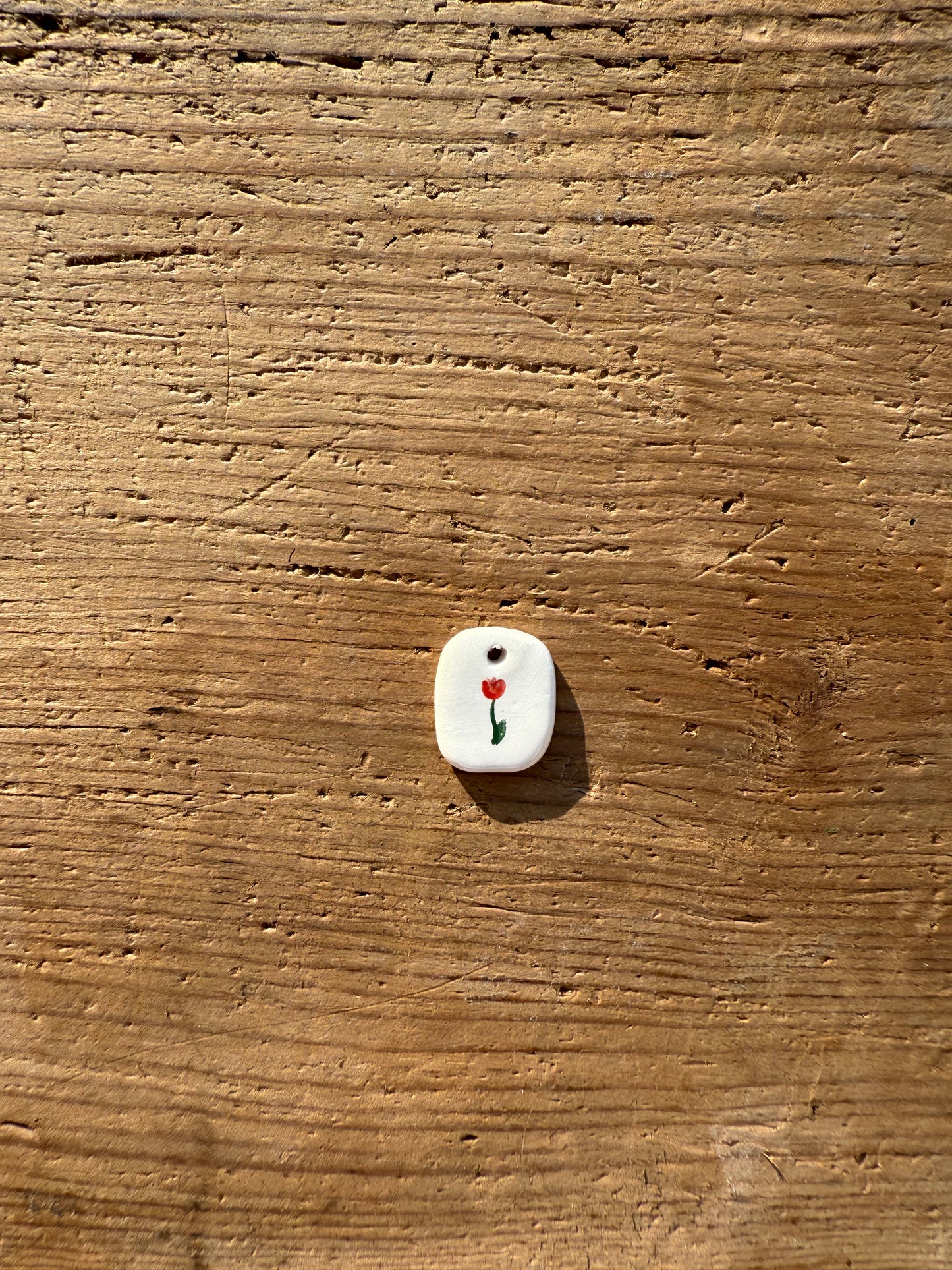 Ciondolo tulipano rosso