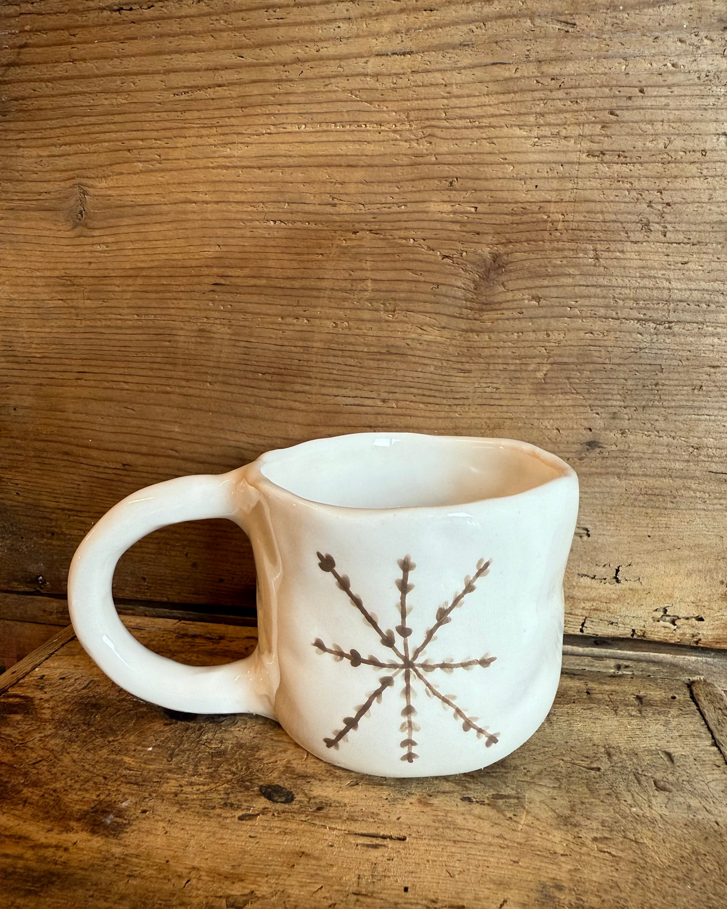TAZZA MUG FIOCCO DI NEVE MARRONE