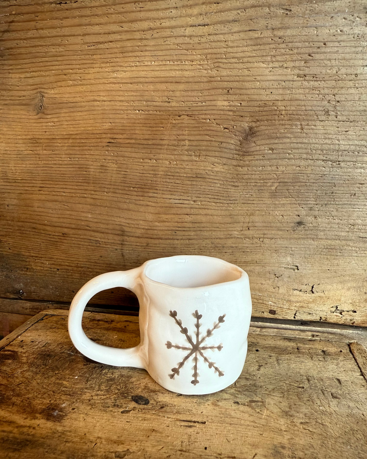 MINI MUG FIOCCO DI NEVE MARRONE