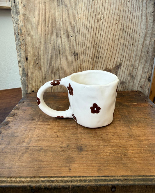 MINI MUG FIORI MARRONI