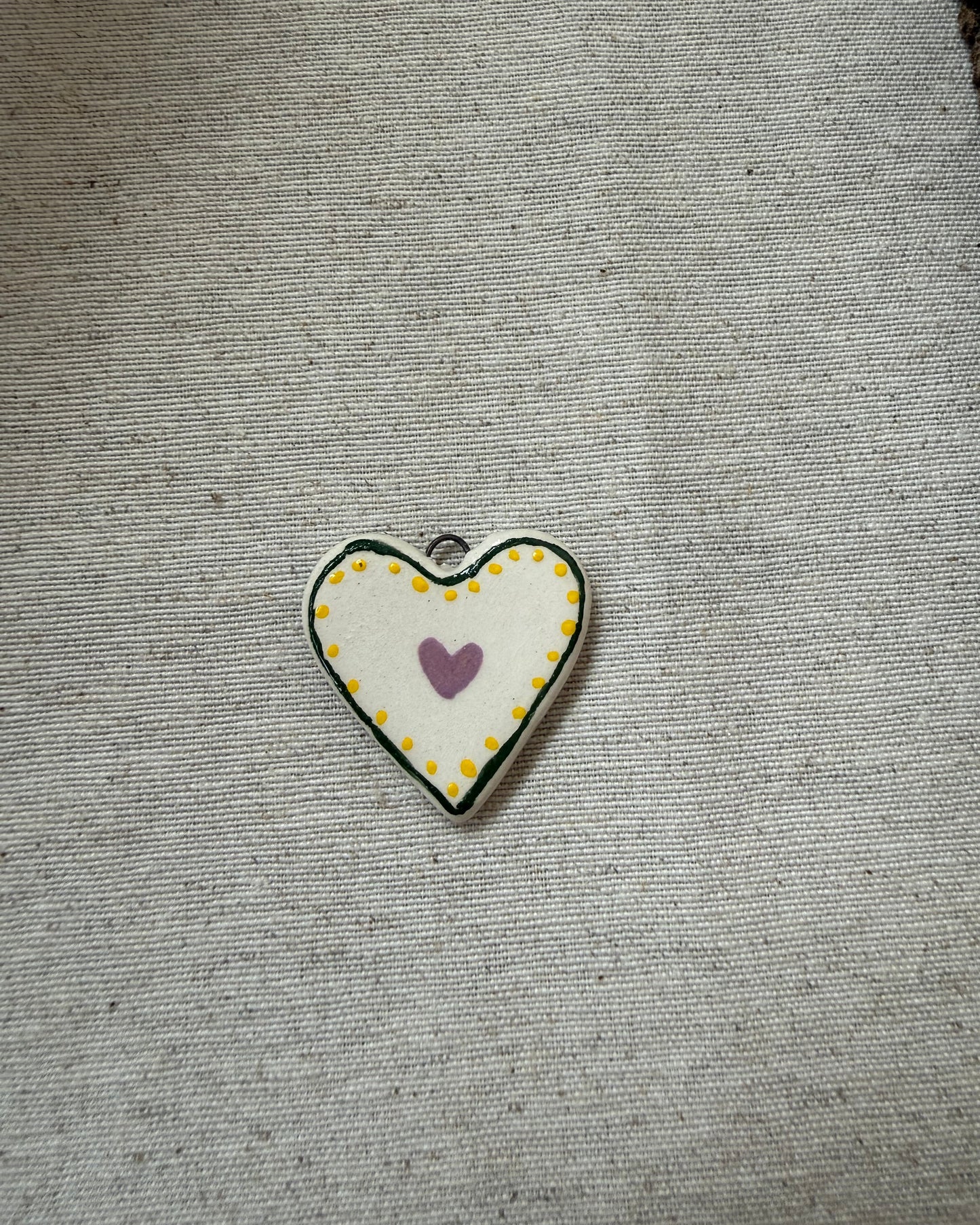 Ciondolo cuore grande viola-PREORDINE