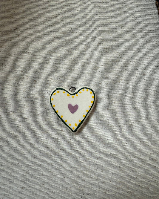 Ciondolo cuore grande viola-PREORDINE