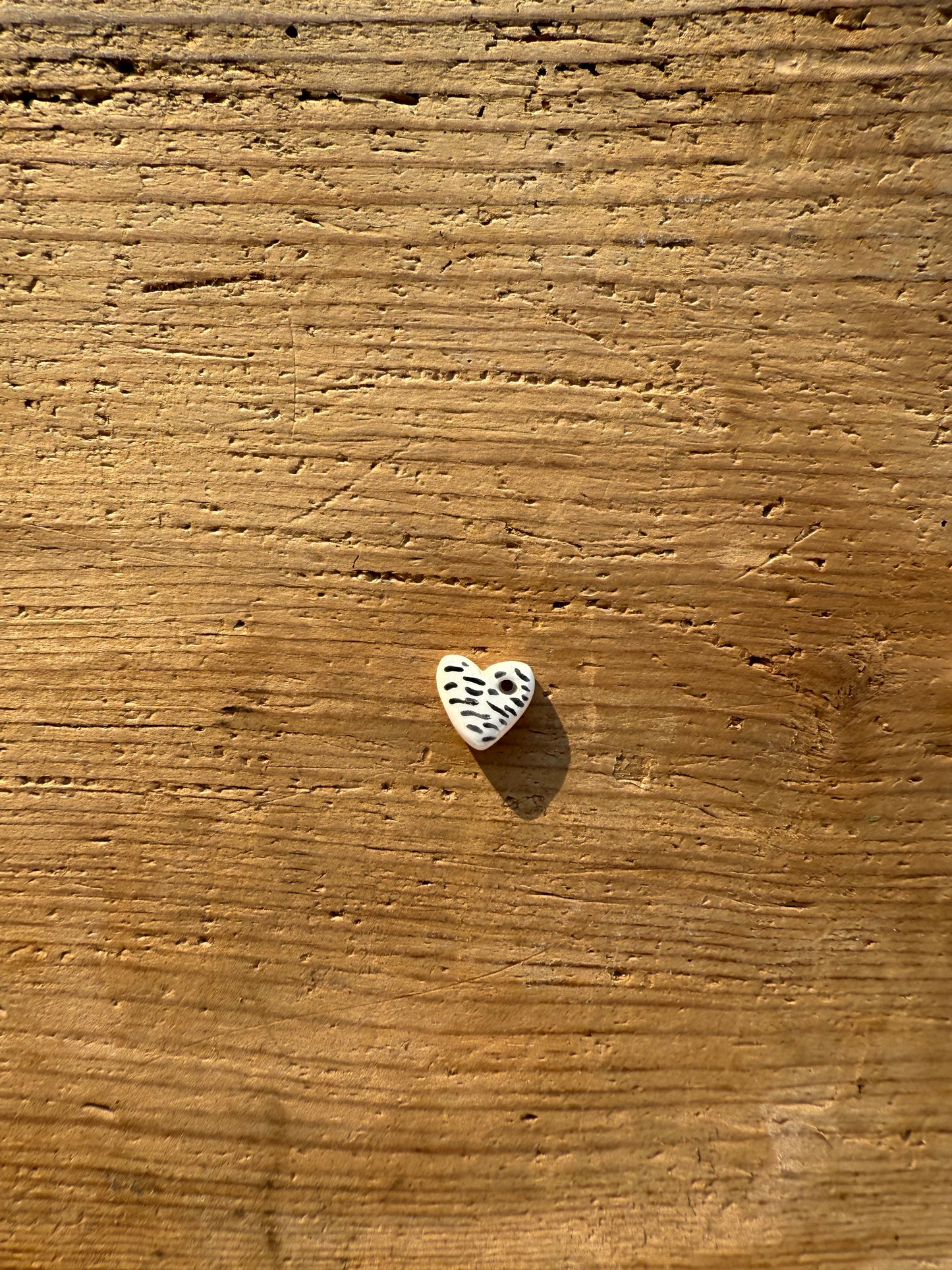 Ciondolo cuore zebrato-PREORDINE