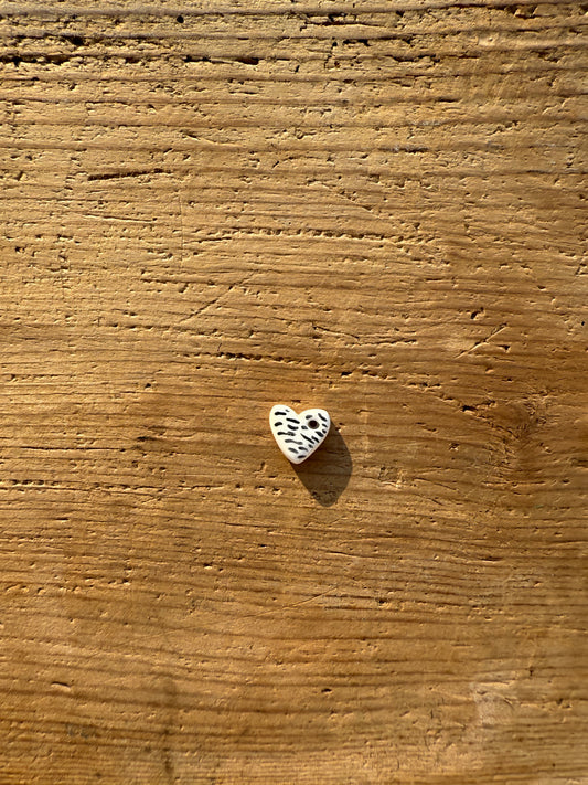 Ciondolo cuore zebrato