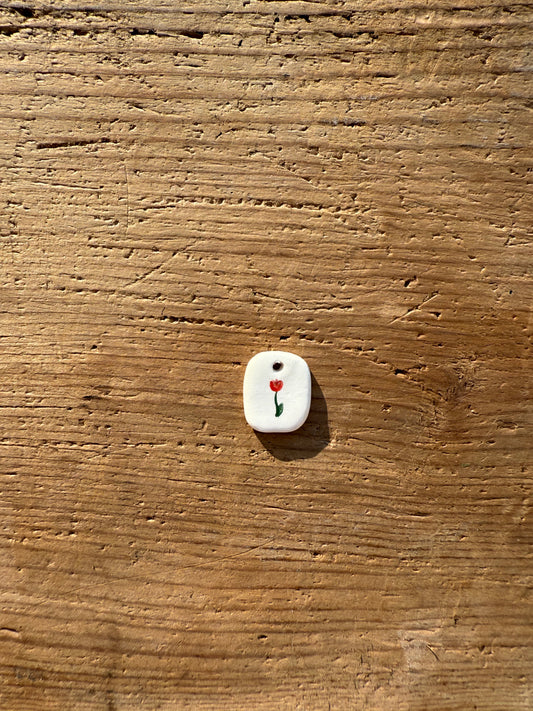 Ciondolo tulipano rosso