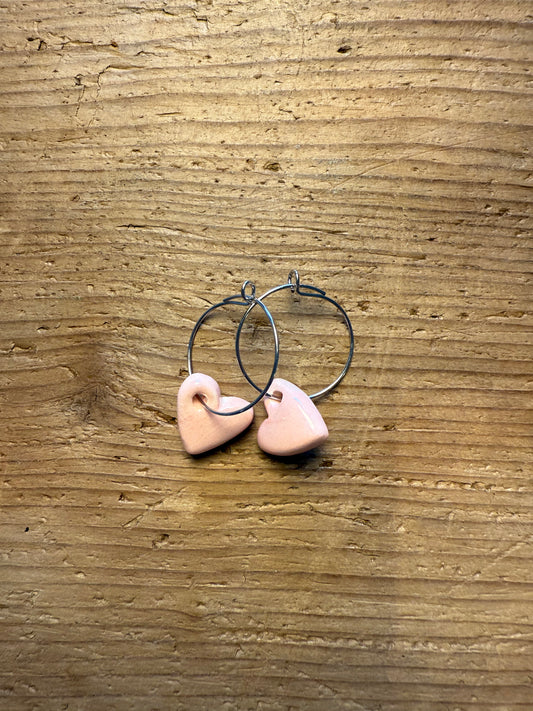 ORECCHINI CUORI ROSA