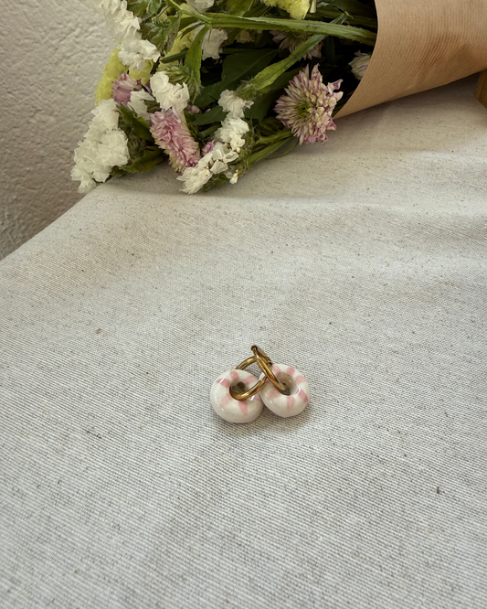 ORECCHINI RIGHE ROSA-PREORDINE