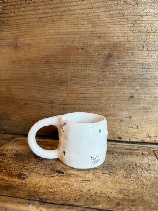 MINI MUG SCIATORI E PINI
