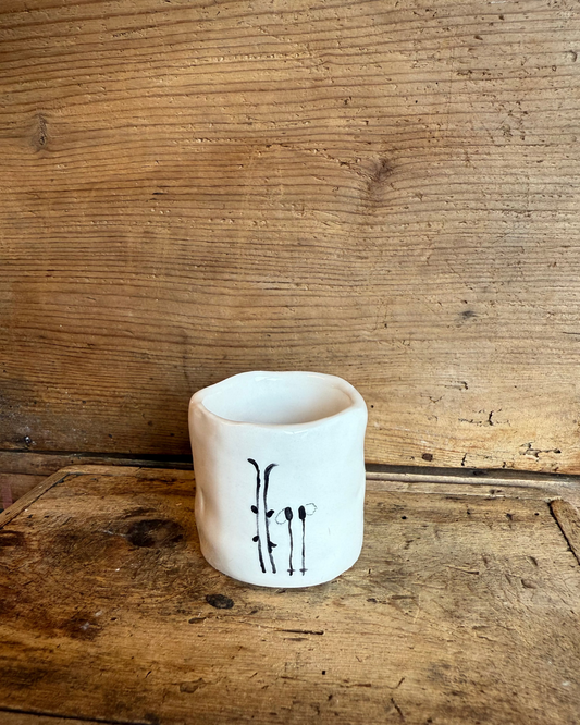 TAZZINA DA CAFFE' SCI E BASTONI