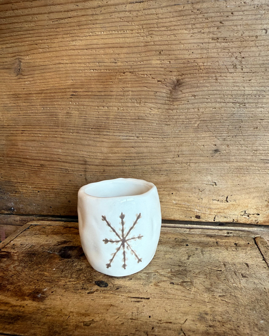 TAZZINA DA CAFFE' FIOCCO MARRONE