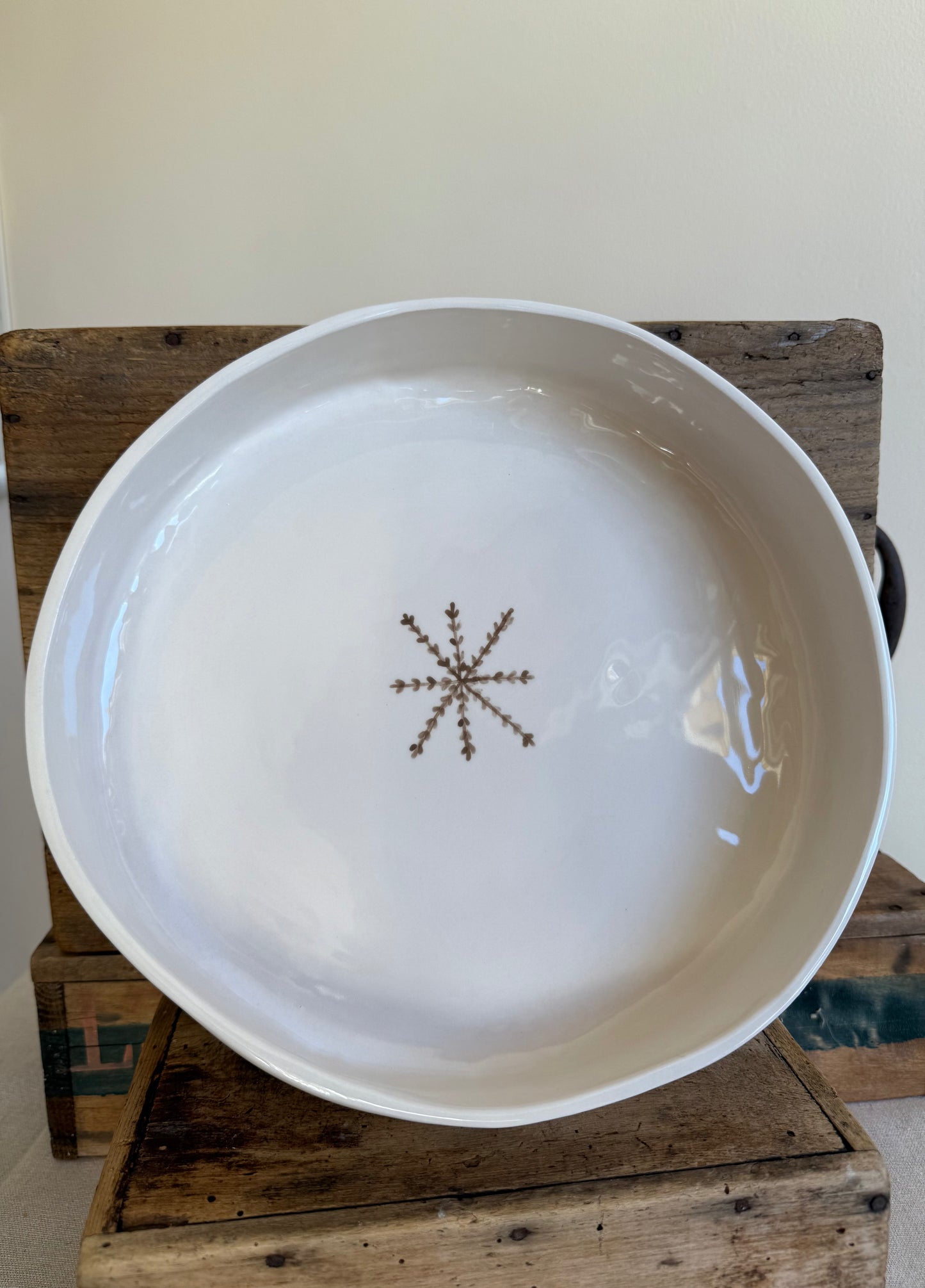 TORTIERA FIOCCHI DI NEVE MARRONI