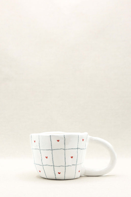 TAZZA MUG-righe e cuoricini